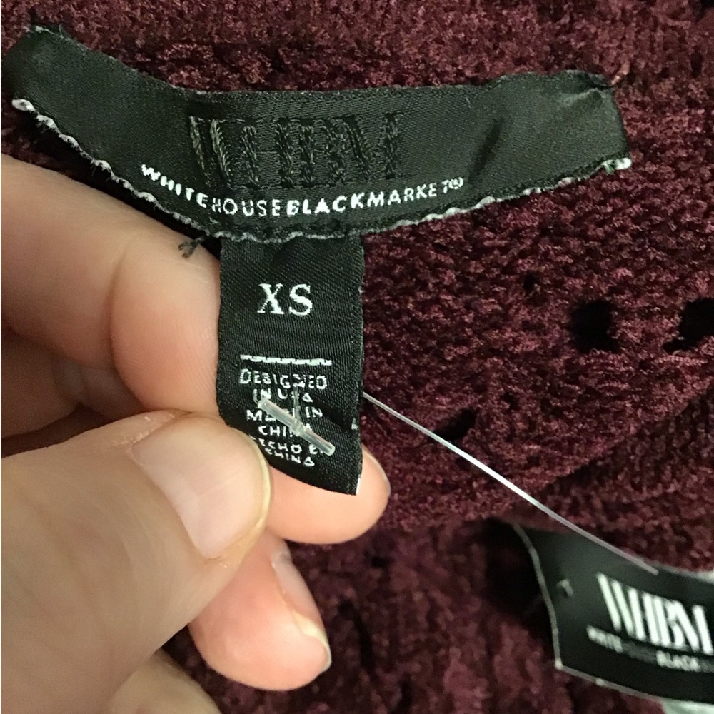 NWT!! White House Black Market Deep Burgundy Turtleneck Sweater - Picture 5 of 7